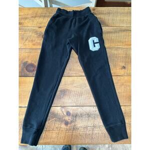 Womens‎ Champion Reverse Weave Black Jogger Style Sweatpants Pockets Size XS